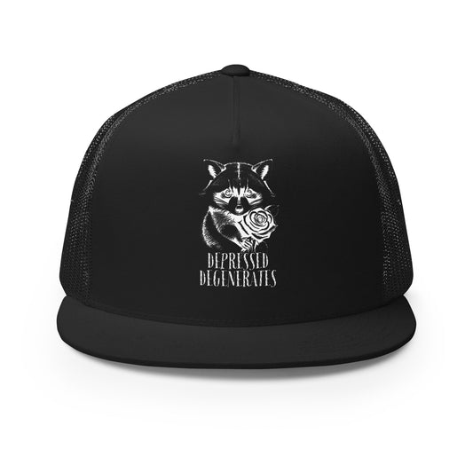 Rose Racoon Trucker Cap
