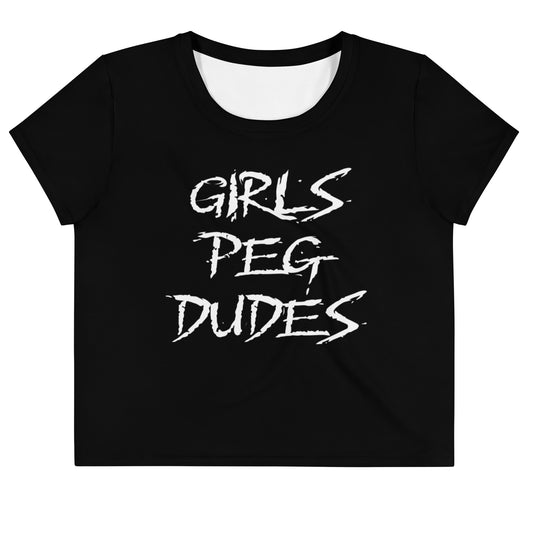 Girls Peg Dudes Crop Tee